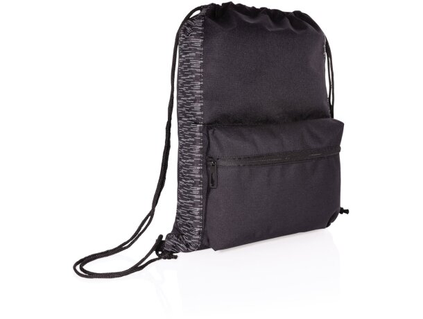 Mochilas corporativas reflectantes RPET con trazador AWARE sin PVC Negro detalle 8