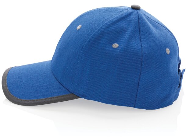 Gorras de béisbol eco-impact aware 6 paneles algodón reciclado 280gr Azul detalle 37