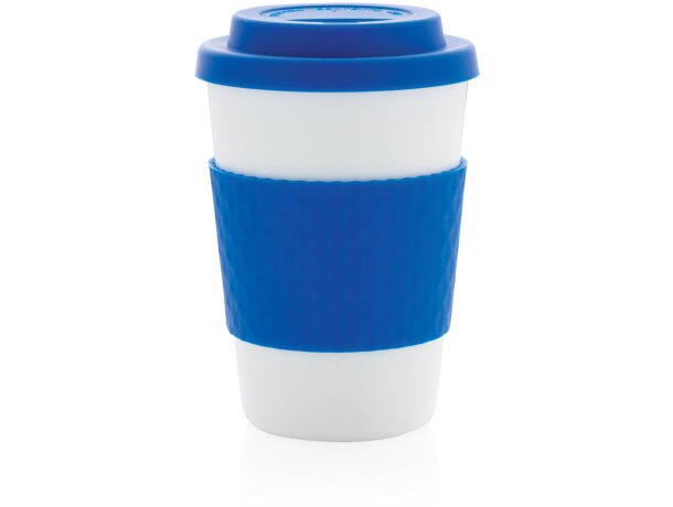 Taza corporativa reutilizable 270ml segura para alimentos y lavavajillas Azul detalle 19