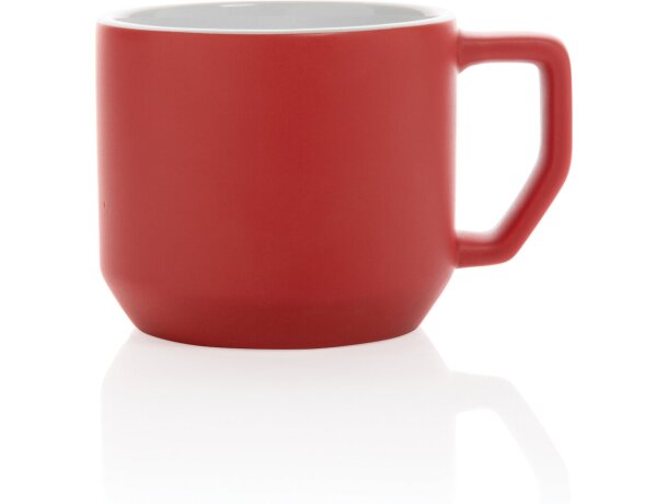 Tazas de cerámica moderna aptas para lavavajillas 350ml Rojo detalle 25