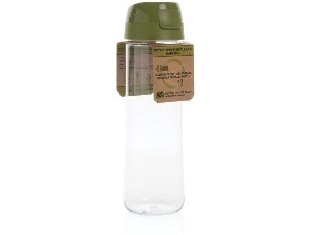 Botella Tritan™ Renew 0,75L fabricada en EU personalizada verde/transparente