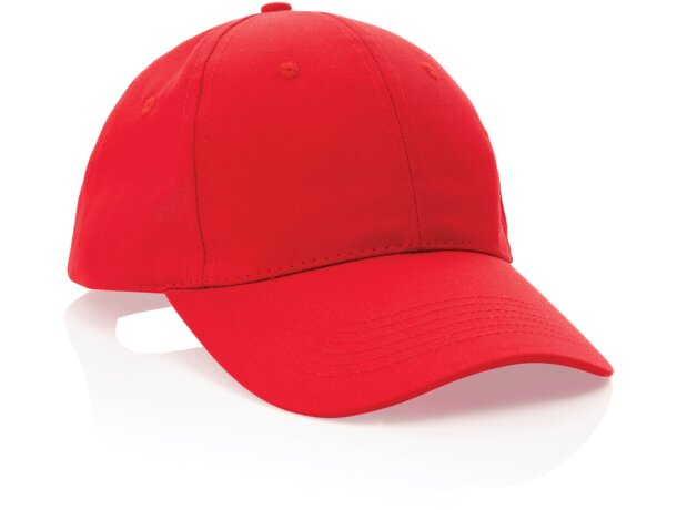 Gorras de béisbol eco aware 100% recicladas con ahorro real de agua Rojo detalle 28