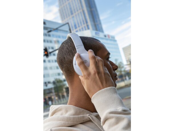 Auriculares inalámbricos personalizados de plástico en colores Blanco detalle 25