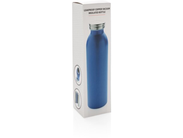 Botellas térmicas de cobre antigoteo 600ml mantiene bebidas 8h calientes Azul detalle 40