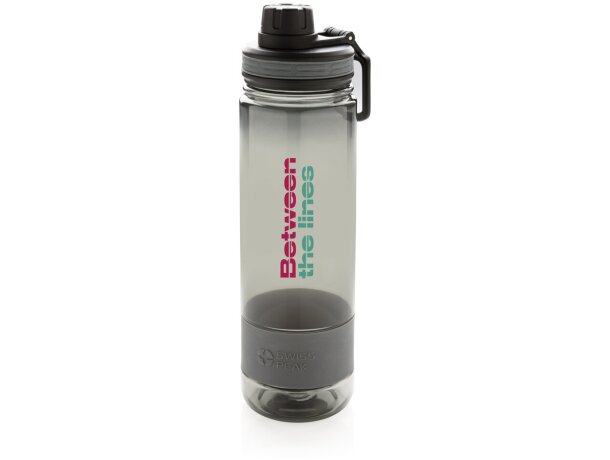 Botella tritan antigoteo 750 ml personalizada gris/antracita