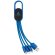 Cargador USB personalizado cable 4 en 1 con mosquetón Azul detalle 22