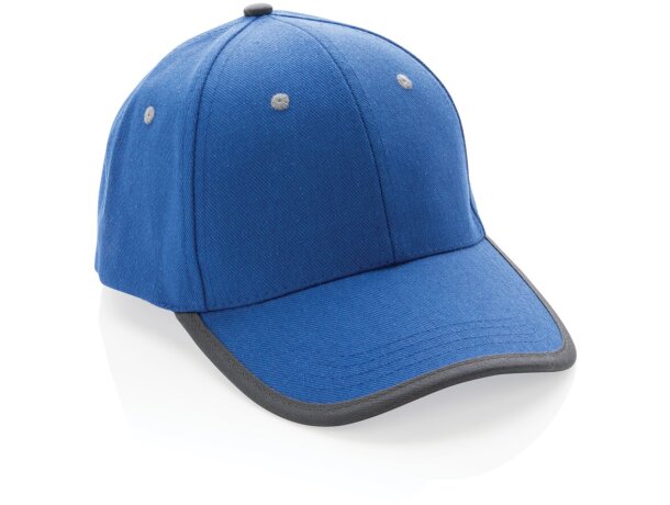 Gorras de béisbol eco-impact aware 6 paneles algodón reciclado 280gr Azul detalle 40