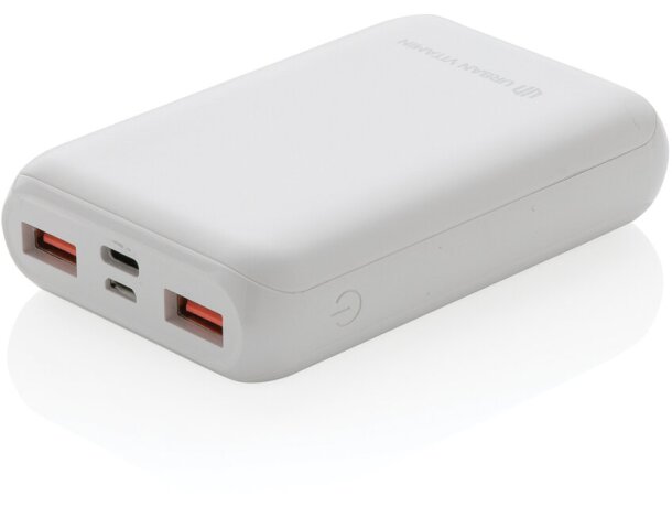 Powerbank personalizado carga rápida hasta 3 dispositivos simultáneamente Blanco detalle 9