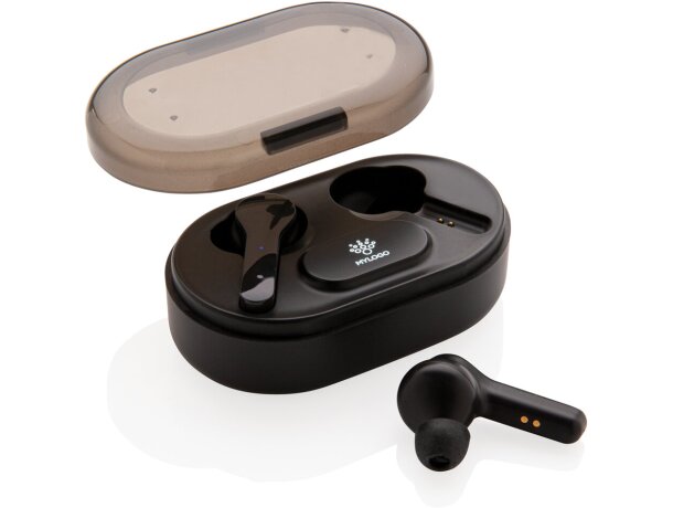 Auriculares promocionales de plástico BT 5.0 Negro detalle 7