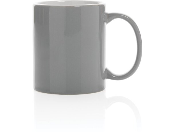 Tazas de cerámica clásica para café matutino 350ml aptas lavavajillas Gris detalle 9