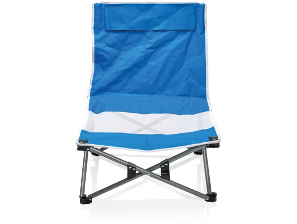 Silla de playa plegable y liviana con bolsa a juego para fácil transporte Azul detalle 1