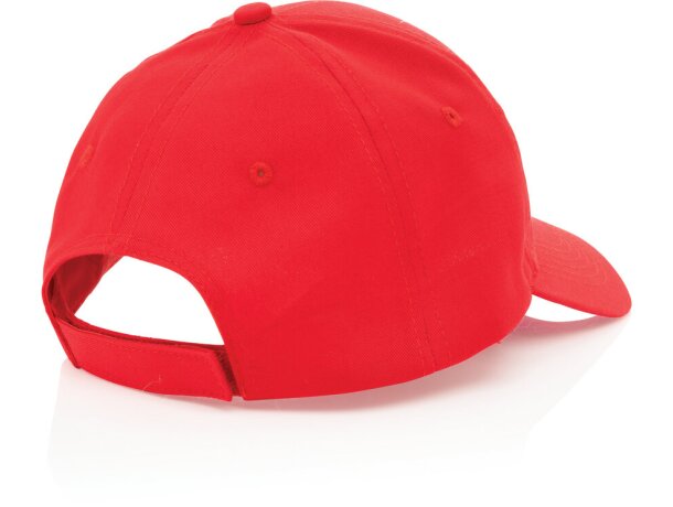 Gorras de béisbol eco aware 100% recicladas con ahorro real de agua Rojo detalle 26