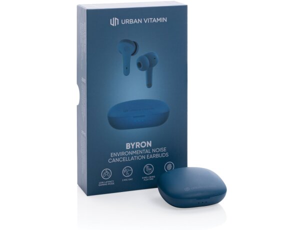 Auriculares Byron Urban Vitamin ENC inalámbricos con baja latencia y ENC Azul detalle 52