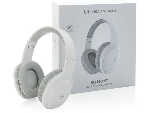 Auriculares personalizados Belmont inalámbricos Urban Vitamin bajos intensos Blanco detalle 29