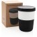 Tazas PLA café 380ml elegantes y sostenibles con agarre de silicona Negro detalle 7