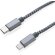 Cargador USB personalizable cable 3 en 1 tipo C 120cm durable Gris detalle 4