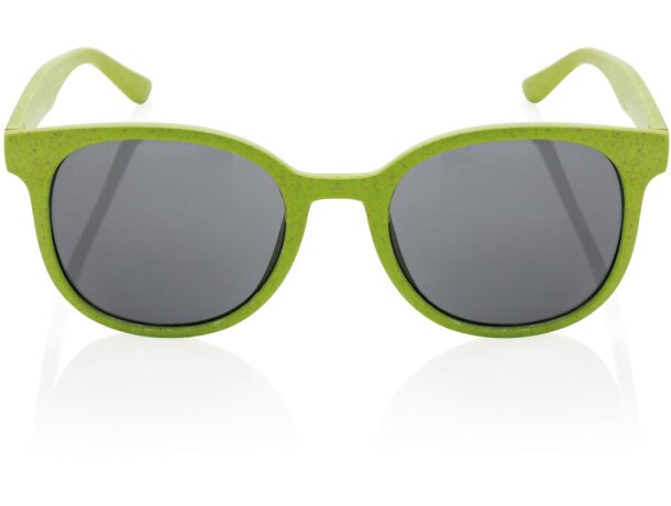 Gafas publicitarias UV 400 ecológicas con fibra de paja de trigo Verde detalle 17