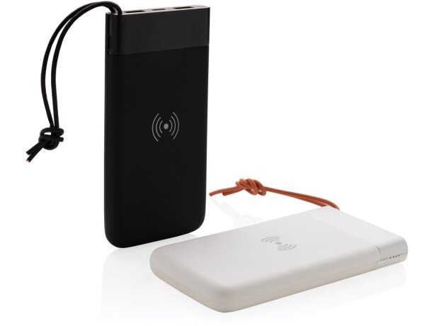 Powerbank aria 8000 mAh con carga inalámbrica y diseño nórdico Blanco detalle 8