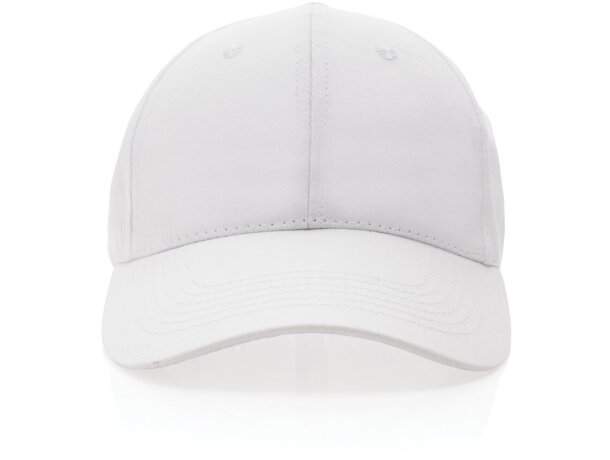 Gorras de béisbol eco aware 100% recicladas con ahorro real de agua Blanco detalle 12