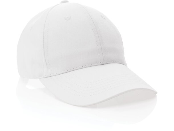 Gorras de béisbol eco aware 100% recicladas con ahorro real de agua Blanco detalle 17