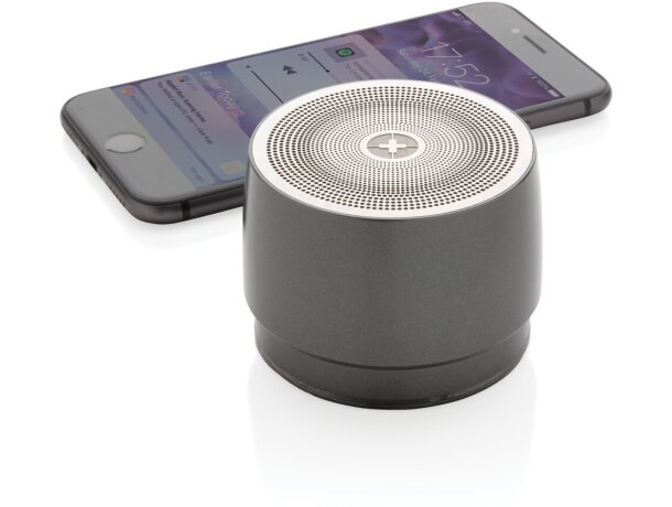 Altavoz inalámbrico de metal Swiss Peak Gris/gris detalle 1