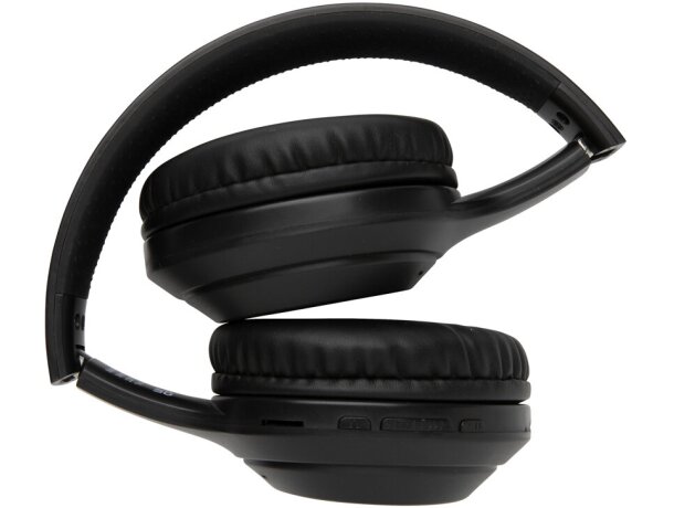 Auriculares con logo de plástico reciclado diadema Negro detalle 1