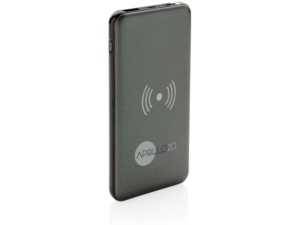 Powerbank inalámbrico 10.000 mAh carga rápida 10W con salida PD 18W Gris detalle 8