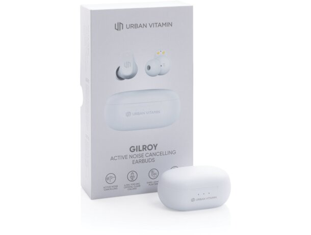 Auriculares gilroy híbridos anc y enc urban vitamin sonido profundo y claro Blanco detalle 45