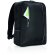 Mochila para pc promocional con microfibra acolchada y detalles grises Negro detalle 6