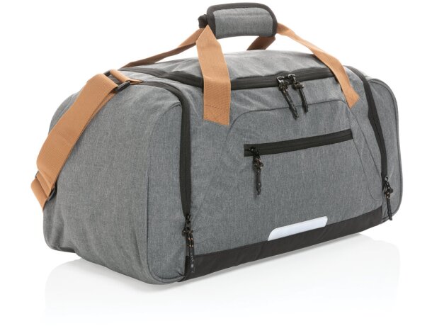 Bolsas de viaje ecoaventura aware con amplio espacio reciclado Gris detalle 5