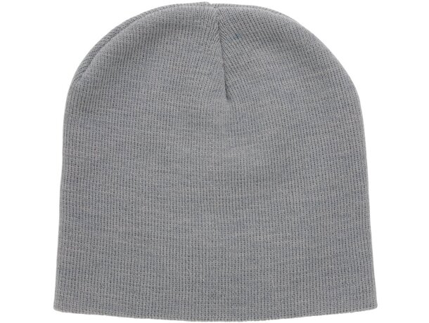 Gorro de lana con logotipo Impact Aware ligero con hilo Polylana reciclado Gris detalle 10