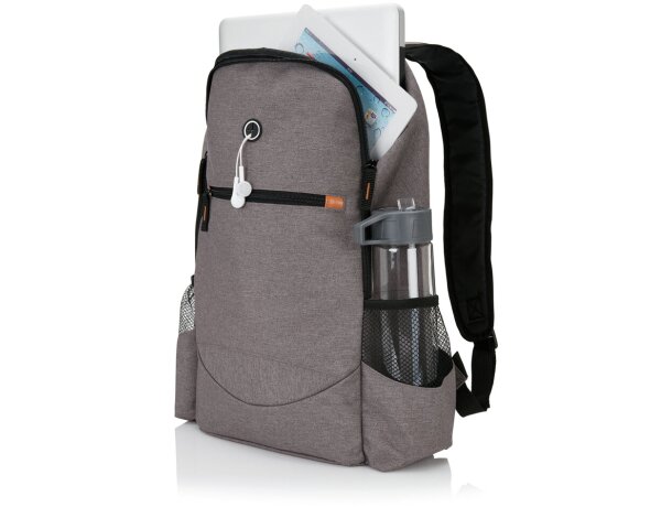 Mochila infantil personalizada moderna sin pvc poliéster 600d dos colores Gris detalle 8