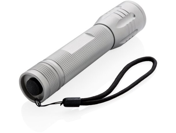 Linterna grabada resistente y súper brillante cree de 3w con 100 lúmenes Gris/negro detalle 11