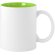 Tazas graven de cerámica blanca con interior de color 350ml Verde