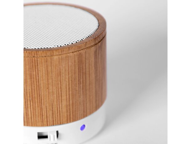 Altavoz bluetooth con carcasa de bambú promocional plástico detalle 10