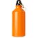 Botella de aluminio 500 ml brillante con mosquetón personalizada naranja metalizado