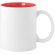 Tazas graven de cerámica blanca con interior de color 350ml Rojo