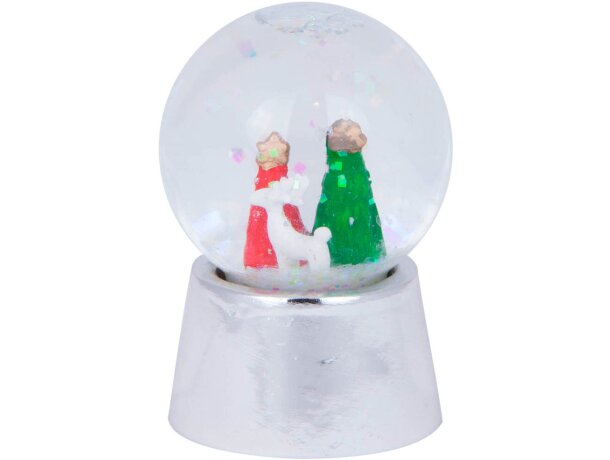 Bola de nieve con soporte poliresina de figuras navideñas detalle 3