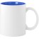 Tazas graven de cerámica blanca con interior de color 350ml Azul