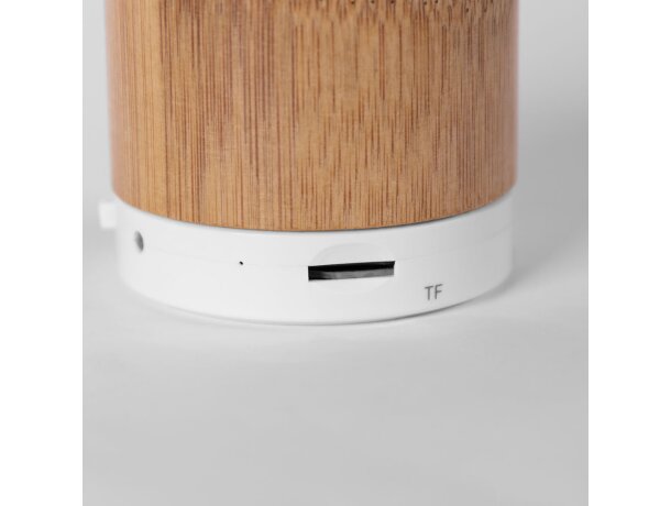 Altavoz bluetooth con carcasa de bambú promocional plástico detalle 12