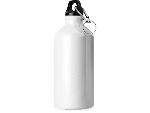 Botella de aluminio 500 ml brillante con mosquetón personalizada merchandising