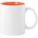 Tazas graven de cerámica blanca con interior de color 350ml Naranja