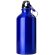 Botella de aluminio 500 ml brillante con mosquetón personalizada personalizado azul metalizado