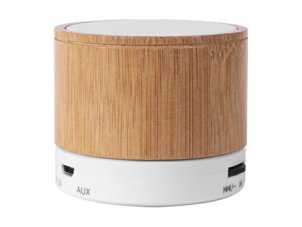 Altavoz bluetooth con carcasa de bambú promocional plástico detalle 5