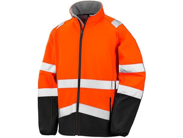 Chaquetas alta visibilidad ligeras y cálidas poliéster 280 g/m2 Amarillo fluorescente/negro detalle 3