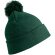 Gorros de lana con pompón niño tejido doble grosor 340 g/m² Verde botella