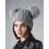 Gorro de lana promocional para regalo 100% poliacrílico con pompones desmontables Gris claro marl detalle 3