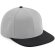 Gorra snapback promocional retro 6 paneles visera plana 100% poliéster Gris foca/negro detalle 2