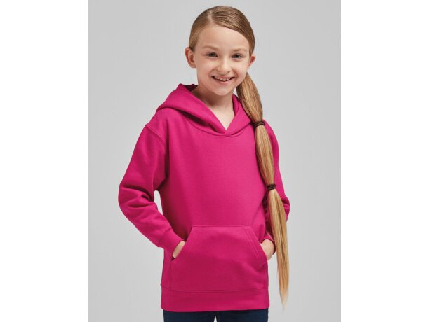 Sudadera con capucha con logo algodón ring-spun 280 g/m2 Rosa suave detalle 5