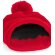 Gorros de lana Snowstar térmicos con forro micropolar y pompón Rojo clasico detalle 6